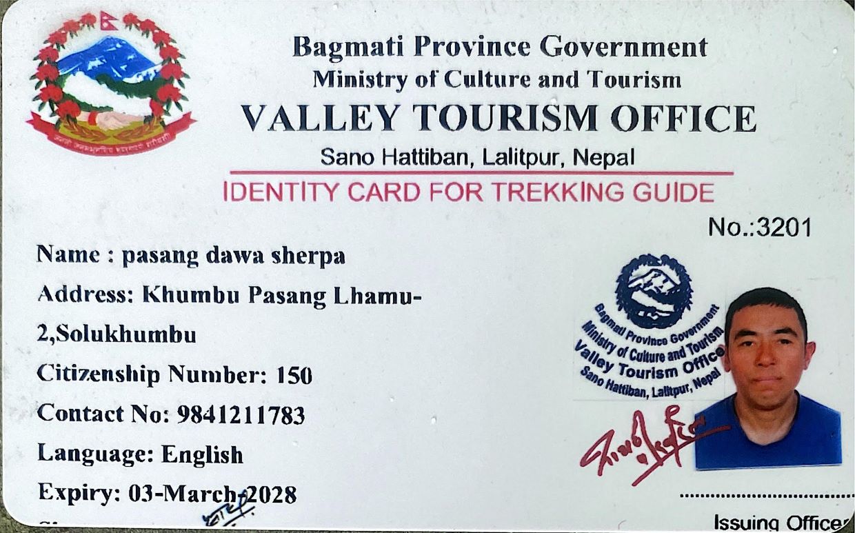 Trekking Guide License In Nepal Nepal Trekking Guide License