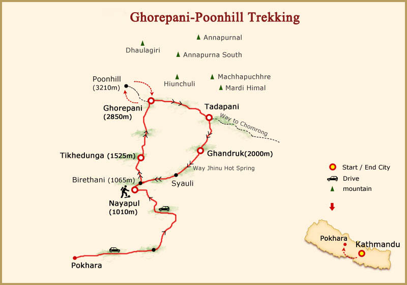 Poon Hill Trekking Map 